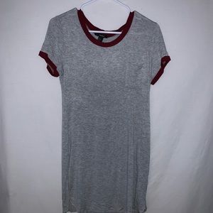 grey and maroon bodycon dress size L